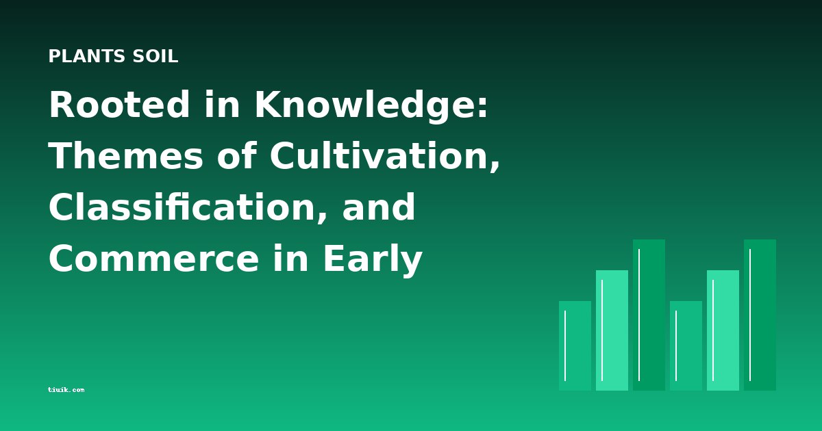 Rooted in Knowledge: Themes of Cultivation, Classification, and Commerce in Early Horticultural Literature