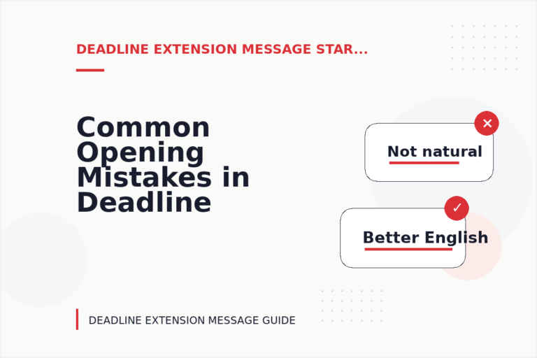 Common Opening Mistakes in Deadline Extension Messages