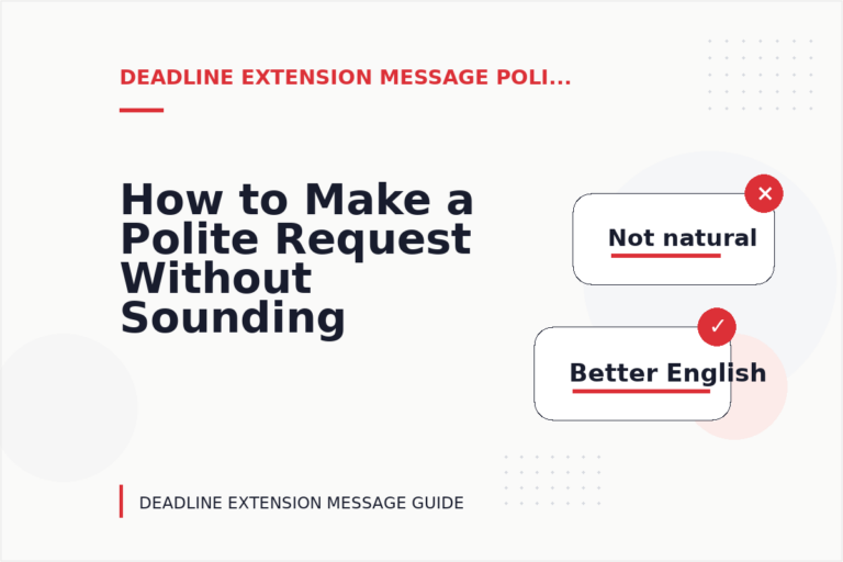 How to Make a Polite Request Without Sounding Demanding in Deadline Extension Message English How to Make a Polite Request Without Sounding Demanding in Deadline Extension Message English