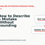 How to Describe a Mistake Without Sounding Rude in Deadline Extension Message English
