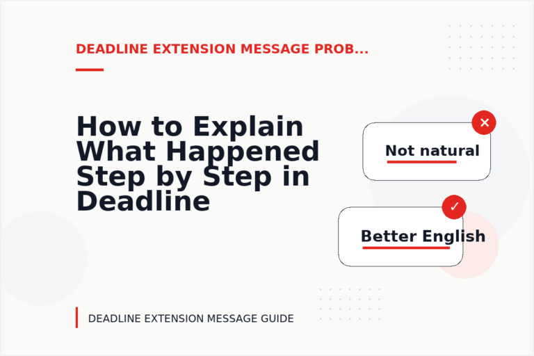 How to Explain What Happened Step by Step in Deadline Extension Message English How to Explain What Happened Step by Step in Deadline Extension Message English