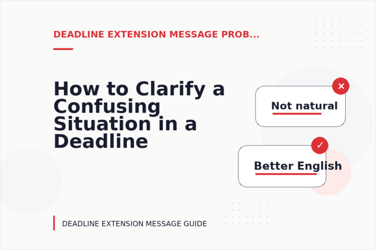 How to Clarify a Confusing Situation in a Deadline Extension Message How to Clarify a Confusing Situation in a Deadline Extension Message