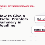 How to Give a Useful Problem Summary in Deadline Extension Message English