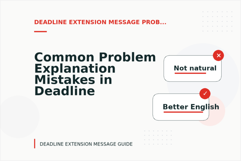 Common Problem Explanation Mistakes in Deadline Extension Message English Common Problem Explanation Mistakes in Deadline Extension Message English